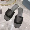 P Designer Slippers Sandals Fashion Triangle Leather Slippers Summer Rubber Rubber Rubber Slippers Flat Placebs متوفرة بألوان متعددة 35-46 01