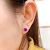 Pendants New special sale of Natural Amethyst Earrings 925 silver beautiful girl gift