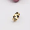 Fashion Original Logo Incisione 6mm Diamond Love Anello 18K Gold Oro Anelli in acciaio inossidabile inossidabile Donne Gioielli da sposa Lady Party 6 7 8 9 10 grandi dimensioni USA