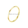 Clusterringen 1 mm goud Sier zwarte roestvrijstalen bandring voor vrouwen mannen eenvoudige fijne verlovingspaarringen mode-sieraden cadeau Dr Dhuiz