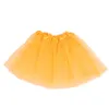 Girls Ballet Tutu Skirts Kids 3 layer Tulle Skirts Solid color Elastic Ballet Skirts Princess Short Pettiskirt Kids Costume Party Performance Dress