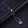 Chain Adjustable Size Nature Resin Durzy Charm Pendant Brcelet For Women 5 Color Pickable Chain Bracelet Fashion Jewelry Drop Deliver Dhtq5