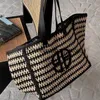 Shoulder Bags Designers soulder bags large capacity tote bag straw woven beac anines sopping AB leers totes outdoor obos fasion womens andbag H24221