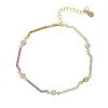 Bracelets barre géométrique arc-en-ciel, couleur or argent, bijoux à la mode pour femmes et filles