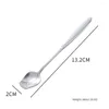 Kaffescoops 1/2/4st Rose Spoon Cute Long Handtag Small Red Petals Golden Stirring