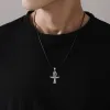 Pingentes Eudora 925 Sterling Silver Ankh Cruz Colar para Mulheres Homem Águia Escaravelho Olho de Horus Amuleto Pingente Jóias Egípcias Presente Fino