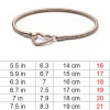 Bracelets Bracelet à breloques coeur en or Rose Designer S925 argent Original nouveaux accessoires bijoux de mode cadeaux bricolage femmes marque meilleure vente