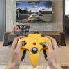 Gamepads para N64 controlador de jogo com fio Mini Game Pad Joystick para N 64 Console Plug Play Play Gaming Joystick Gamepads Games Acessório