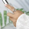 Rings TrustDavis Аутентичный 925 Серебряная серебряная мода Сладкая круглая цепь палки для женщин для женщин свадебная вечеринка DA2097
