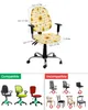 Chair Covers Rustic Sunflower Flower Yellow Plaid Elastic Armchair Computer Cover Removable Office Slipcover Split Seat