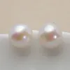 Earrings Jane jewelry Ultra large natural freshwater pearl stud 1213mm 1314mm strong light flawless 925 sterling silver earrings EAN