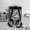 Rucksack Rucksäcke Frauen Leder Niedlich Zebra Weiblich Weiß Rucksack Schwarz Für Teenager Mädchen Reisen Mode Schultaschen Kawaii