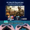 Consoles BROODIO 4K HD Video Game Console Game Stick 4k 10000 Games 2.4G Double Wireless Controller Retro TV Game Stick 4 k Dropshipping