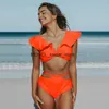 Swimwear féminin 2024 Nouveau maillot de bain Femme High Waist Bikini Set Set Push Up Bathing Imprimer Beach Wear Wear Summer Biquini Femmeh24221