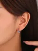 Brincos S'Steel Luxury Button Hoops Earrings Designer 5 Color Zircão 925 Presente de prata esterlina para mulheres 2021 Trendência boho jóias finas
