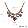 Kettingen Shineland Hot Koop Etnische Bohemen Veelkleurige Hars Kralen Choker Ketting Goud Kleur Vintage Verklaring Collier Voor Vrouwen Meisje