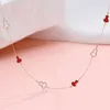 Fashion Necklace qeelin pendants jewelry mother-of pearl stainless steel necklaces plate 18k Red chain for women girl Valentines Mothers Day jewelry Wholesale 50cm