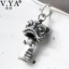 Pendants V.YA 925 Sterling Silver Fashion Festive Lion Dance Pendants Charm Style Literary Temperament Small Cat Clavicle Pendant Jewelry