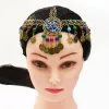 Strängar Vintage Gypsy Tribal Colorful Bead Coin Tassel Earrings Halsband Armband Belly Chain Set for Women Afghan Ethnic Indian Smycken