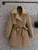 Trench Women Women Trench Coat Business الأنيقة العصرية الشارع الطاشية الطاشية الطاشية غير الرسمية