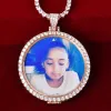 قلادة Aokaishen قلادة صور مخصصة للرجال صورة ميداليات الذاكرة شخصية قلادة الهيب هوب المجوهرات المثلجة