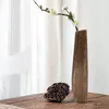 Vasi Vaso in legno Ingresso Decor Fiore Tavolo da camera in stile giapponese Paulownia bruciata Decorazione moderna per