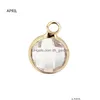Charms 12 Zodiac Constellations Birthstone Charm For Women Bnagle Colorf Arcylic Round Pendant Fashion Jde Diy Jewelry Drop Dhgarden Dhdlv