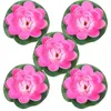 Fleurs décoratives 5 pièces Simulation feuille de Lotus artificielle pour plantes de décoration flottant ornement en mousse de fleur de Lotus