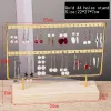Back New Three Colors Earring Holder Jewelry Display Jewellery Ear Studs Pendant Stand Wooden Base Metal Storage Rack Various Holes