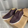 Sapatos de grife casuais abertos caminhadas verão caminhada deck camurça mocassins cidade preguiçoso mocassins homens mulheres camurça tênis corte médio ao ar livre