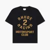 Designer Rhude T-shirt Mens Rhude 2024SS Racing Club-slogan Letter Kort ärm T-shirt