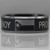 Bands Free Shipping USA UK Canada Russia Brazil Hot Sales 8MM Black Proud Pinoy Filipino Flag Design Tungsten Comfort Fit Ring