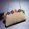 Evening Gift Handheld Bag with Diamond Embedding Evening Banquet Bag Golden Bride Bag Women's Bag Clutch Bag 240221