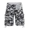 Men's Sweatpants Cargo Pants 2024 New Five-quarter Pants Summer Tide Multi-bag Hip Hop Skateboard Loose Male Camouflage Pants