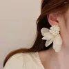 Kolczyki Dangle Osobowość retro kwiat organza dla kobiet prosty styl przesadzony temperament stadnina wakacyjna biżuteria mody E237