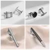 Manchetknopen 4 sets manchetlinks voor herende tie clips manchetknopen met doos bruiloft gasten cadeau