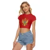 T-shirts Femmes Y2K Vêtements Vintage Top T-shirt Sexy Spicy Girl Serré Manches Courtes Couleur Unie Short Exposé Nombril Streetwear 90s 2024