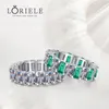 Cluster ringen LORIELE 10.5CT 5.5MM eeuwigheid Moissanite Ring Emerald Cut gecertificeerde diamant volledige betrokkenheid trouwring