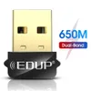 Adattatore WiFi USB EDUP 650Mbps 2.4Ghz 5.8Ghz 650M Ricevitore esterno wireless dual band WiFi Dongle per PC Laptop Desktop EP-AC1651