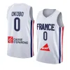 France Team 2023 Basketbolltröja 32 Victor Wembanyama Joel 21 Embiid Frank Ntilikina de Colo Guerschon Yabusele Francisco Lessort Okobo Ouattara tarpey Fall