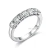 Ringen Kuololit Asscher Cut Moissanite 585 14K 10K Witgouden ringen voor vrouwen 2,5 mm Solitaire Luxe ring voor verlovingsverjaardag