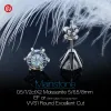 Oorbellen Gigajewe EF VVS1 Ronde Cut Totaal 4.0ct Diamond Test doorgegeven Moissanite 18K GOUD GOLD PLATED 925 SILVER EARRING SIERAME Vrouwen Girl cadeau