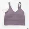 Survêtements Femmes Lemen Femmes Classique Fitness Soutien-Gorge Beurre Doux Femmes Sport Réservoir Gym Crop Yoga Gilet Beauté Dos Antichoc Avec Remo Dh5Nr