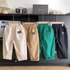 Брюки весенне-осенние повседневные однотонные брюки для мальчиков, свободная детская одежда