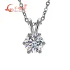 Kettingen 10K 14K 18K ECHT GOUD PLATINUM PT950 1CT ROUND D VVS1 HPHT LAB Diamant hanger ketting sieraden bruiloft