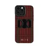 Luxury Grid Phone Case för iPhone 15Promax 15Pro 15 Checkered 14Promax 14 14Pro Phonecase Designer Woven Mönster 13 12 11 Promax XSmax XS Lambskin Telefonfodral