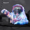 wholesale Grandes décorations de scène de carnaval d'astronaute gonflable à LED 6 m éclairage figure modèle air sauter demi-longueur spaceman pour l'événement