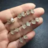 Kolczyki 1 para fengbaowu naturalny pakistan Herkimer Diamond kolczyk 925 Srebrny srebrny reiki uzdrawianie kamienna biżuteria dar