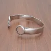 Bangles Free Shipping Punk Silver Color Stainless Steel Mechanical Intaglio Single Head Wrench Bangle Wristband For Men's Gift