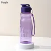 Бутылки с водой 650 мл прозрачной спортивной спортивной пластиковой бутылки чашки большой емкости
